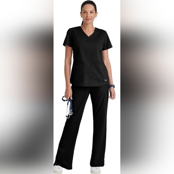 BARCO Grey's Anatomy Active 4275 - Pantaloni Donna Con Coulisse, Logo, 3 Tasche, Tessuto Assorbente, Vestibilità Moderna, Grigio